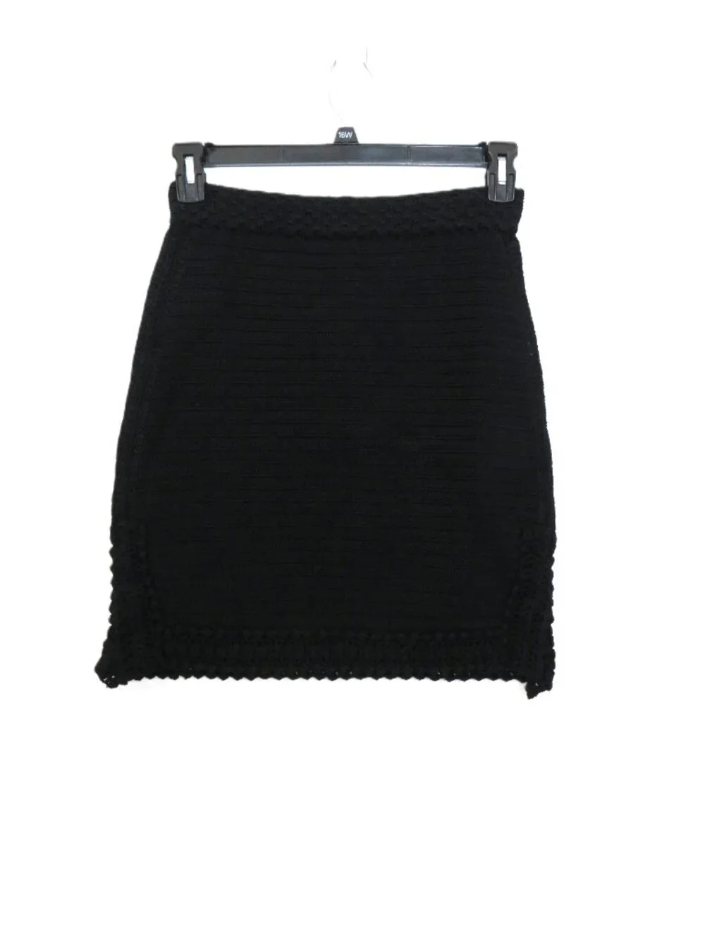Zadig & Voltaire Size Large Jacksy Black Crochet Cotton Mini Skirt NEW $548